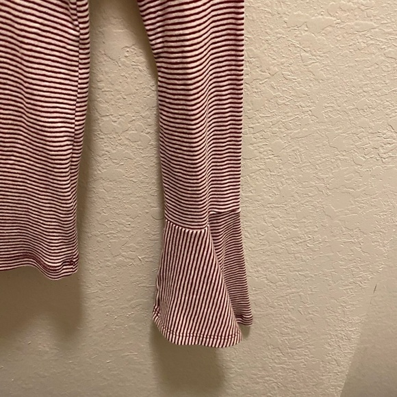 RO & DE By Anthropologie Red & White Striped Bell Sleeve Top Size M New With Tag - Picture 9 of 15